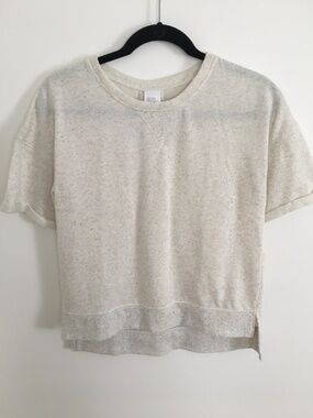 NWT Target Stars Above Lightweight Knit Tee Top Heather Cream Gray XS